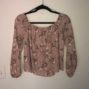 Floral off-the-shoulder blouse